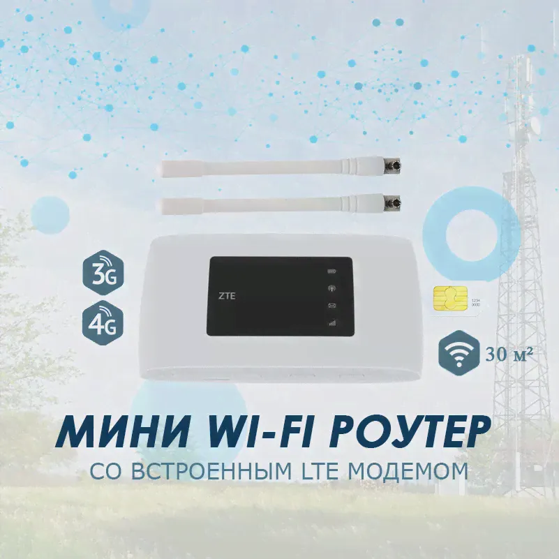 Модем ZTE MF920U с wi-fi роутером