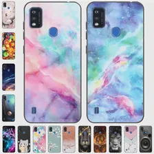 Мягкий чехол Для ZTE Blade A51 Case TPU, Окрашенный в Мраморный Черный Цвет, Чехлы для ZTE Blade A51 Case BladeA51 A 51 Силиконовый Бампер