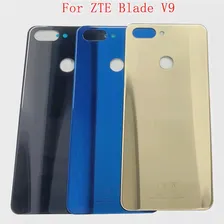 Крышка батарейного отсека Задняя дверца Задняя крышка Корпуса для ZTE Blade V9 Задняя крышка с логотипом Запасные Части