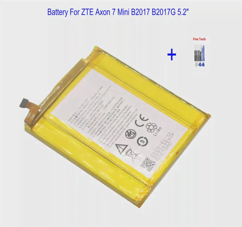 1x2705 мАч Li3927T44P8h726044 Сменный Аккумулятор Для ZTE Axon 7 Mini B2017 B2017G 5,2 " + Набор Инструментов для ремонта