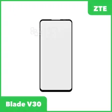Стекло + OCA плёнка для переклейки ZTE Blade V30 (черный)