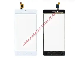 Сенсорное стекло (тачскрин) для ZTE Blade A476 белое