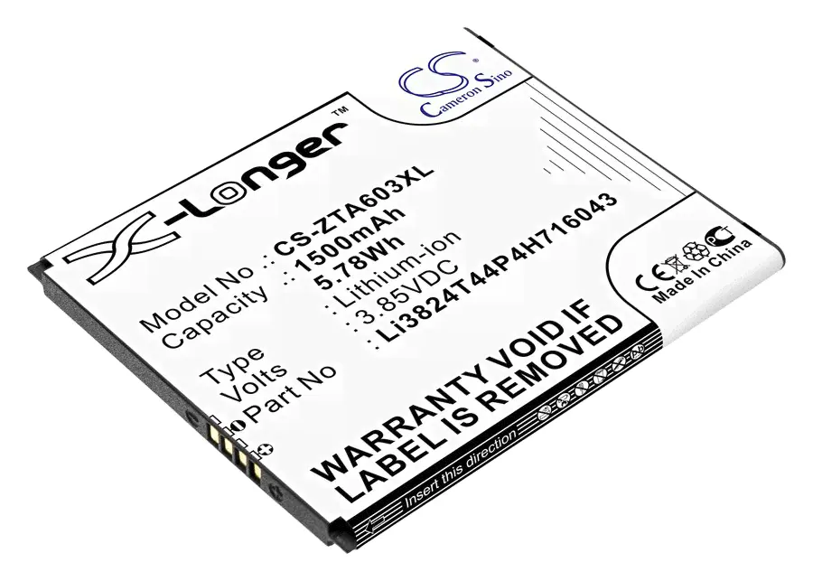 Аккумулятор CameronSino CS-ZTA603XL для ZTE Blade A520-0