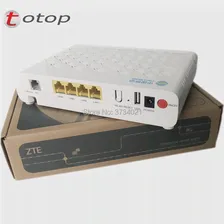 🛍 20 шт. ZTE ZXHN F623 GPON ONU 1GE + 3FE + USB + TEL + Wifi FTTH оптический сетевой терминал, английская прошивка, с адаптером питания