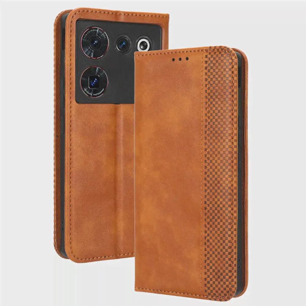 Для ZTE Nubia Z50 Ultra 6.8 -дюймовый ретро -кожаный корпус кошелек держатель Book Book Magnetic Flip Cover для Zte Nubia Z50 Ultra Suph Sacks-0