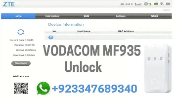 Vodacom ZTE MF935 B01 Unlock ||South Africa MF935 Unlock||100 %Working