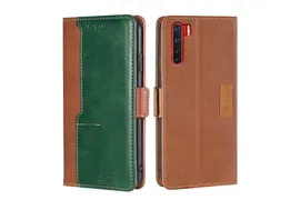 Чехол-книжка MyPads для ZTE Axon 30 5G / ЗТЕ Аксон 30 (Зеленый + коричневый)