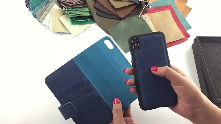 Latest design custom detachable card slot pu leather flip wallet phone case for iphone xs