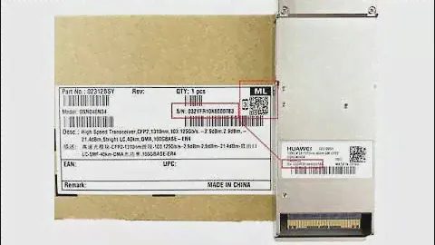 Huawei High Speed Transceiver, CFP2, 1310nm, 103.125Gb/s, -2.9dBm, 2.9dBm, -21.4dBm, LC, 40km, OMA