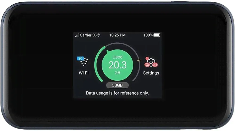 Мини-маршрутизатор ZTE MU5001 5G Wi-Fi 6 и 5G, 2,4-дюймовый сенсорный экран, до 1800 Мбит/с, платформа SDX55, 4500 мАч, черный | B07VKNKKW4