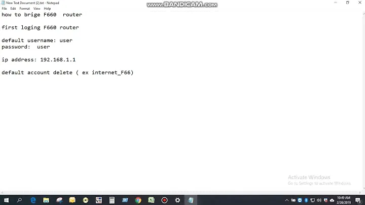 how to bridge F660 router