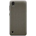 Силиконовый чехол на ZTE Blade A5 (2019), ЗТЕ Блейд А5 2019 с эффектом блеска "Карбоновая сеть" серый, белый