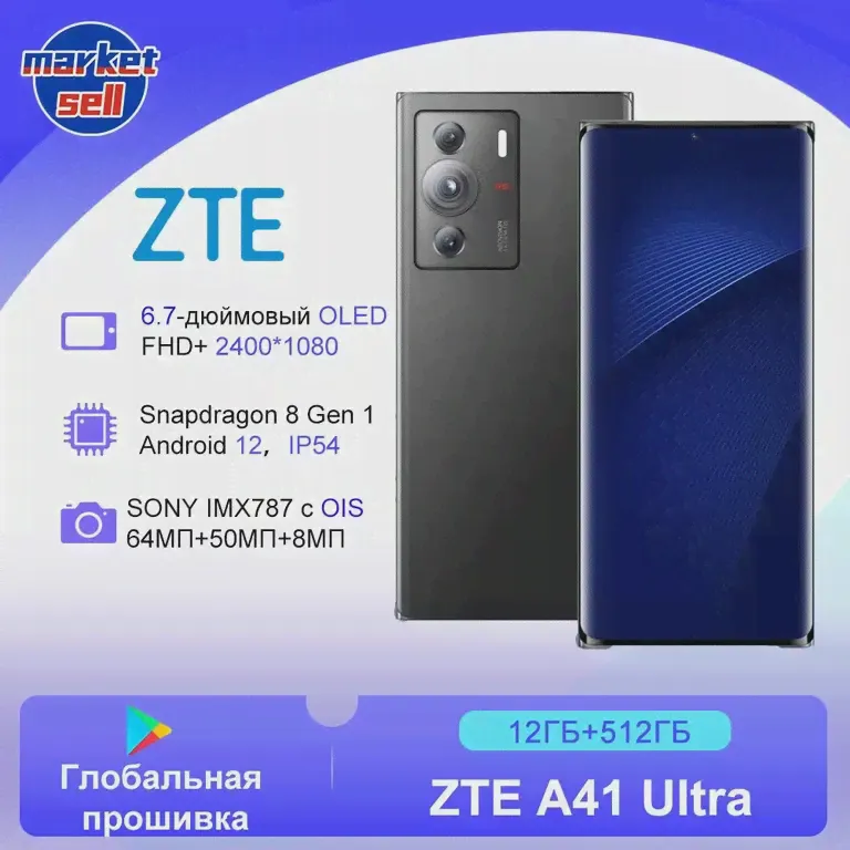 Смартфон ZTE A41 Ultra c глобальной прошивкой 12/512 ГБ (из-за рубежа)