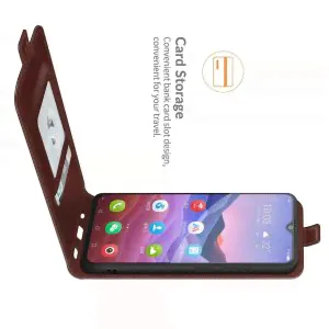 Флип чехол книжка вертикальная для ZTE Blade A7 2020 - Коричневый-0