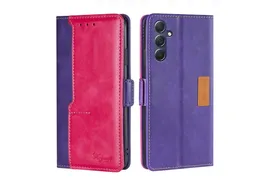 Чехол-книжка MyPads для ZTE Axon 30 5G / ЗТЕ Аксон 30 (Красный + фиолетовый)