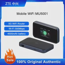 Оригинальный ZTE MU5001 5G Wi-Fi6 Портативный Маршрутизатор Наружная Карманная Точка Доступа Wi-Fi 300 Мбит/с Высокоскоростная Дорожная Батарея 4500 мАч MU5002