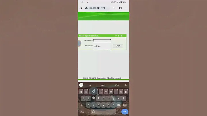 cara ganti password WiFi dan nama WiFi dimodem ZTE F623