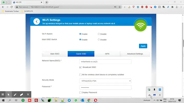Настройка Wi-Fi для модемов ZTE