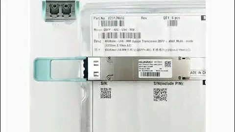 Huawei 02313NUG QSFP-40G-LX4-MM Optical Transceiver, QSFP+, 40GE, Multi-mode, 1310nm, 0.15km, LC