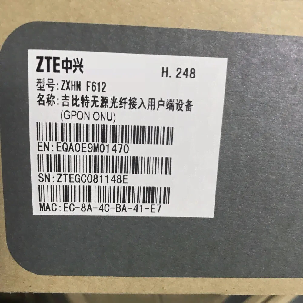 Распродажа английская прошивка ZTE F612 ZXHN GPON ONU 2LAN PON 1 телефон e8-C оптоволоконный Новый и оригинальный (art.: 7a59fa332)-1